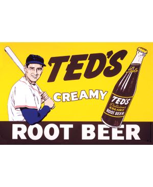 Plechová cedule Teds Creamy Root Beer 40 cm x 29 cm