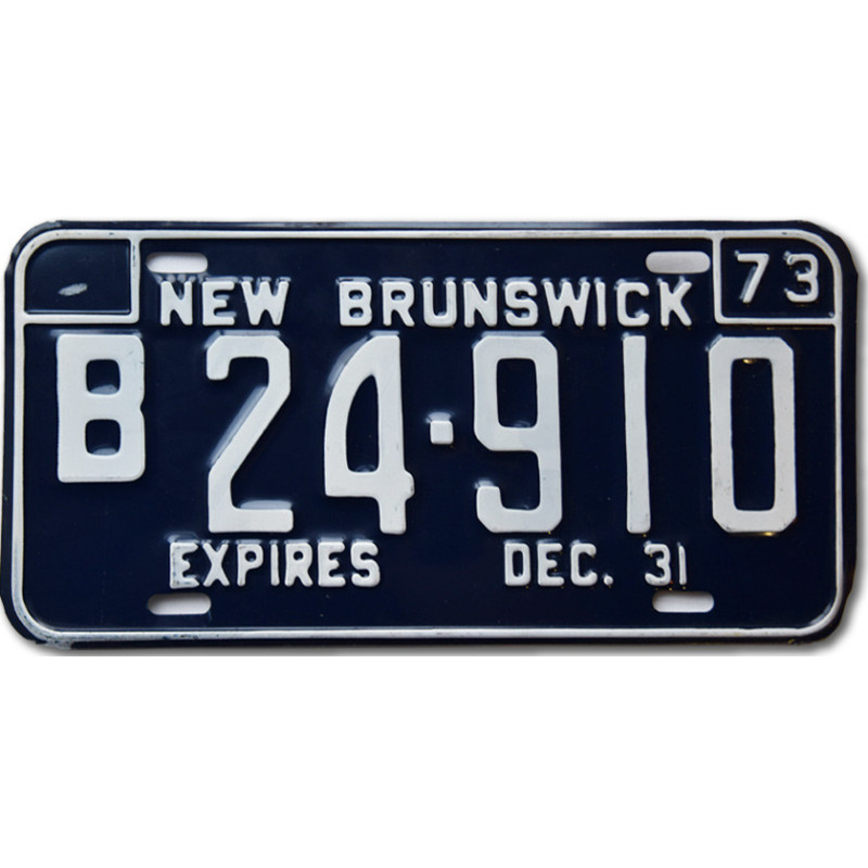 Kanadská SPZ New Brunswick 1973 Blue B24-910