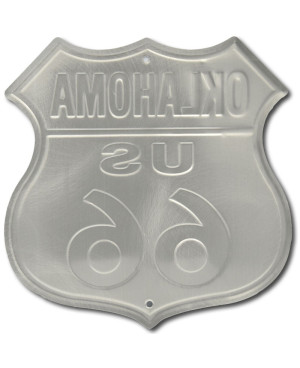 Tablica metalowa Route 66 Oklahoma Shield 30 cm x 30 cm
