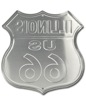 Tablica metalowa Route 66 Illinois Shield 30 cm x 30 cm