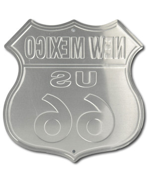 Plechová cedule Route 66 New Mexico Shield embosovaná