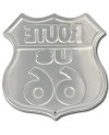 Plechová cedule Route 66 shield US Flag 30cm x 30 cm c
