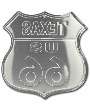 Tablica metalowa Route 66 Texas Shield 30 cm x 30 cm