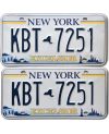 Tablica rejestracyjna USA New York KBT 7251 para