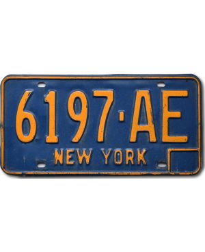 Tablica rejestracyjna USA New York Blue 6197-AE