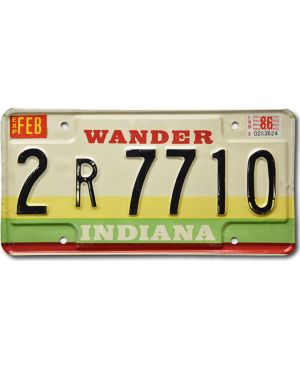 Tablica rejestracyjna USA Indiana Wander