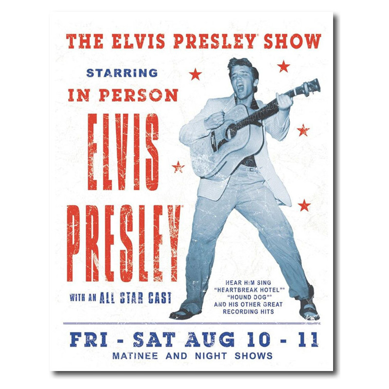Plechová cedule Elvis Presley Show 40 cm x 32 cm a