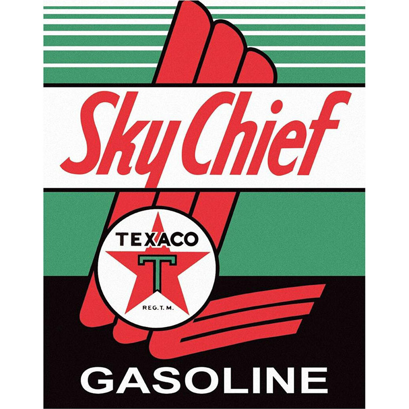Plechová cedule Texaco - Sky Chief  22 cm x 40 cm