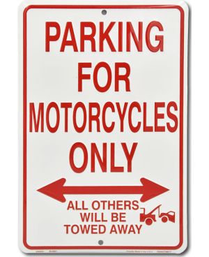 Tablica metalowa Motorcycles Parking Only 20 cm x 30 cm