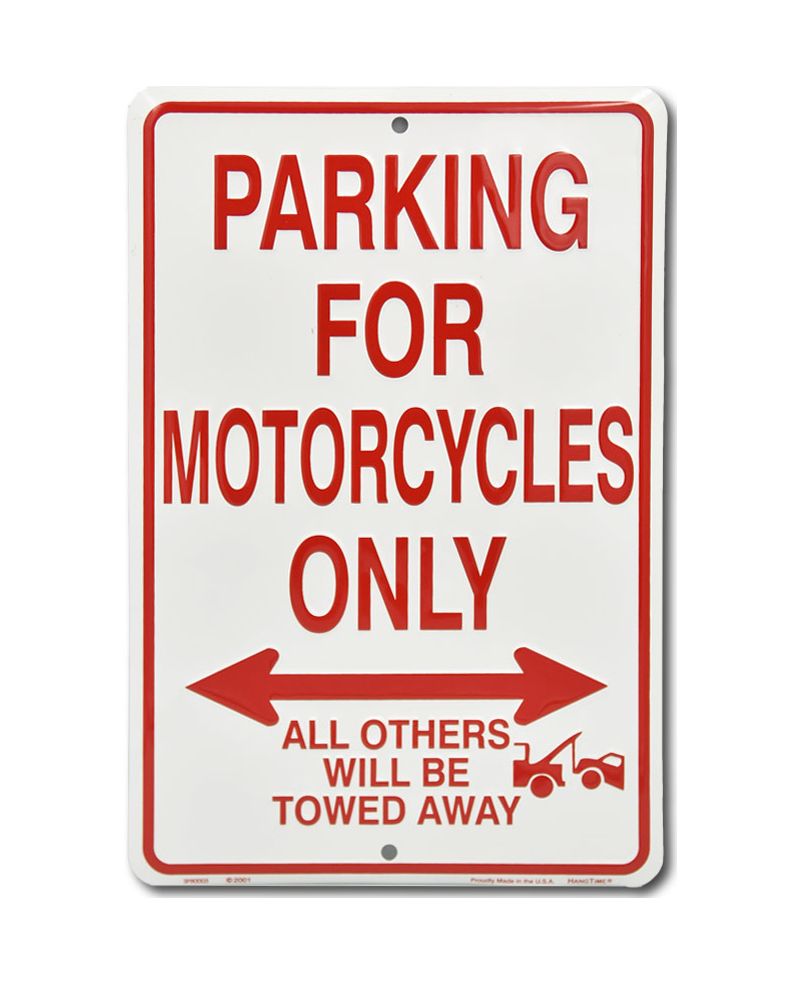 Plechová cedule Motorcycles Parking Only 20 cm x 30 cm