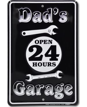 Tablica metalowa Dads Garage 24 Open 20 cm x 30 cm