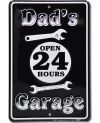 Tablica metalowa Dads Garage 24 Open 20 cm x 30 cm