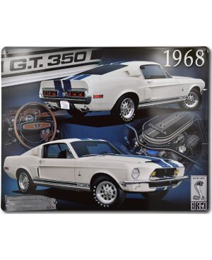 Tablica metalowa 1968 Shelby GT 350 Cobra 30 cm x 38 cm