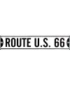 Plechová cedule Route U.S. 66 white 60 cm x 13 cm