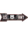 Plechová cedule US 66 Highway arrow 15 cm x 50 cm