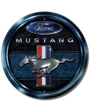 Tablica metalowa Ford Mustang Blue 30 cm