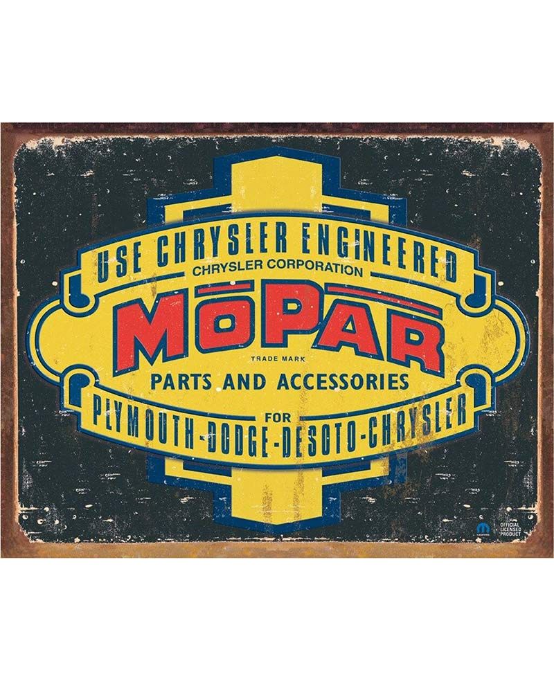 Plechová cedule Mopar 37-47 Logo 40 cm x 32 cm