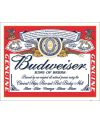 Plechová cedule Budweiser Label 32 cm x 40 cm