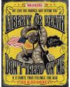 Tablica metalowa Dont Tread On Me Warning 32 cm x 40 cm