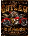 Tablica metalowa Outlaw Garage Bikes 32 cm x 40 cm