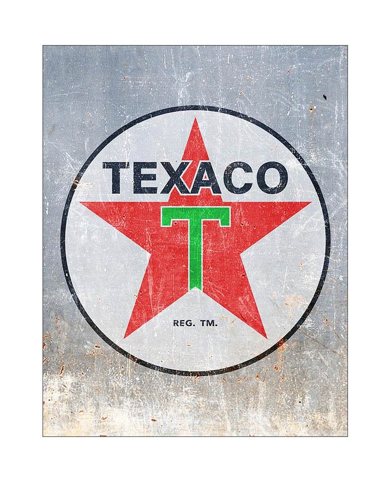 Tablica metalowa Texaco Grey Weathered 32 cm x 40 cm