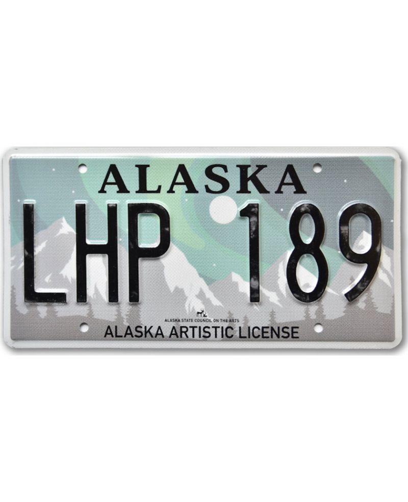 Americká SPZ Alaska Aurora Borealis LHP 189