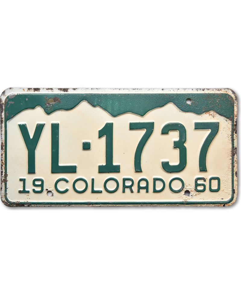 Tablica rejestracyjna USA Colorado 1960 Mountains YL-1737