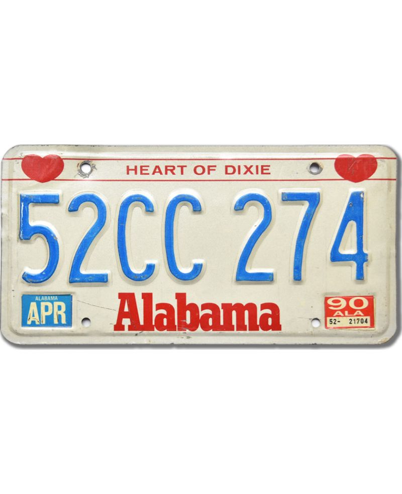 Americká SPZ Alabama Heart