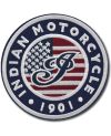 Naszywka Indian Motorcycle US flag blue 9 cm