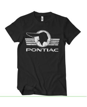 Koszulka męska Pontiac Retro logo czarna