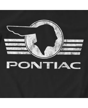 Koszulka męska Pontiac Retro logo czarna