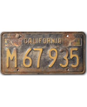 Tablica rejestracyjna USA California 1963 Black M 67935