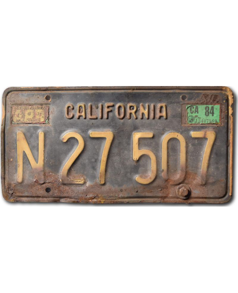 Tablica rejestracyjna USA California 1963 Black N 27 507