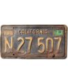 Tablica rejestracyjna USA California 1963 Black N 27 507