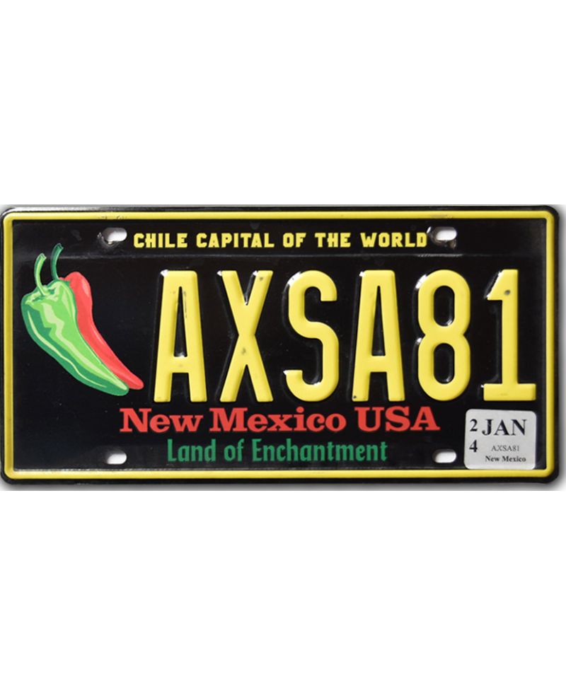 Americká SPZ New Mexico Chile Capital AXSA81