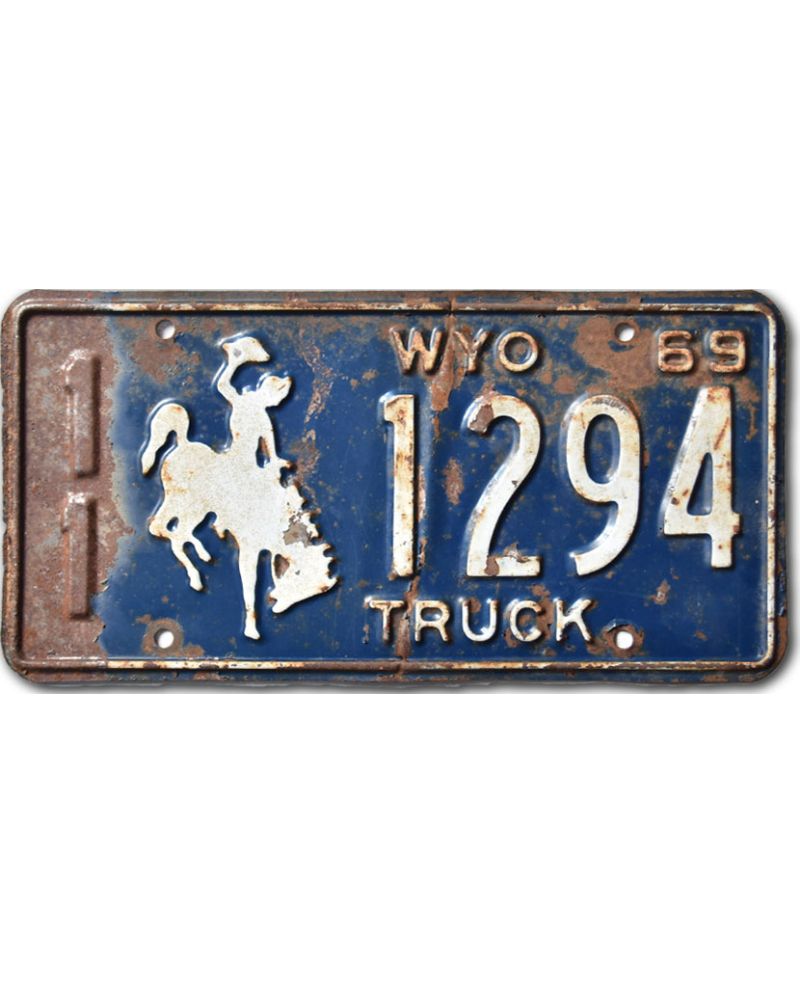 Americká SPZ Wyoming 1969 Blue Truck 11-1294