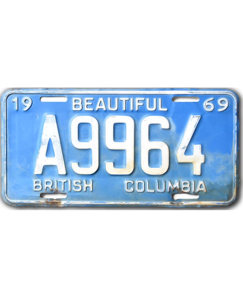 Kanadská SPZ British Columbia 1969 Blue A9964