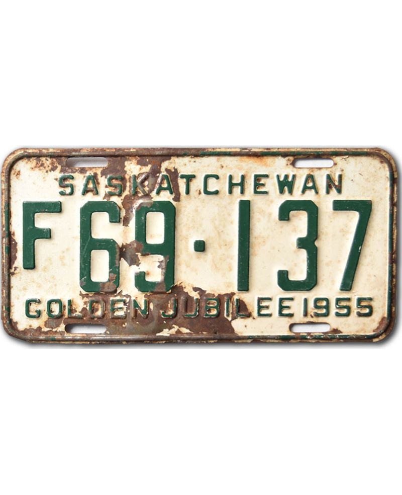 Kanadyjska tablica rejestracyjna Saskatchewan Golden Jubilee F69-137