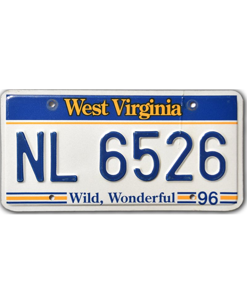 Tablica rejestracyjna USA West Virginia Wild,Wonderful NL-6526