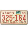 Tablica rejestracyjna USA North Dakota 1966 Garden State 325-164