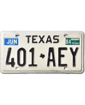 Tablica rejestracyjna USA Texas White 401-AEY