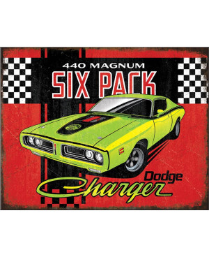 Plechová cedule Dodge Six Pack 32 cm x 40 cm