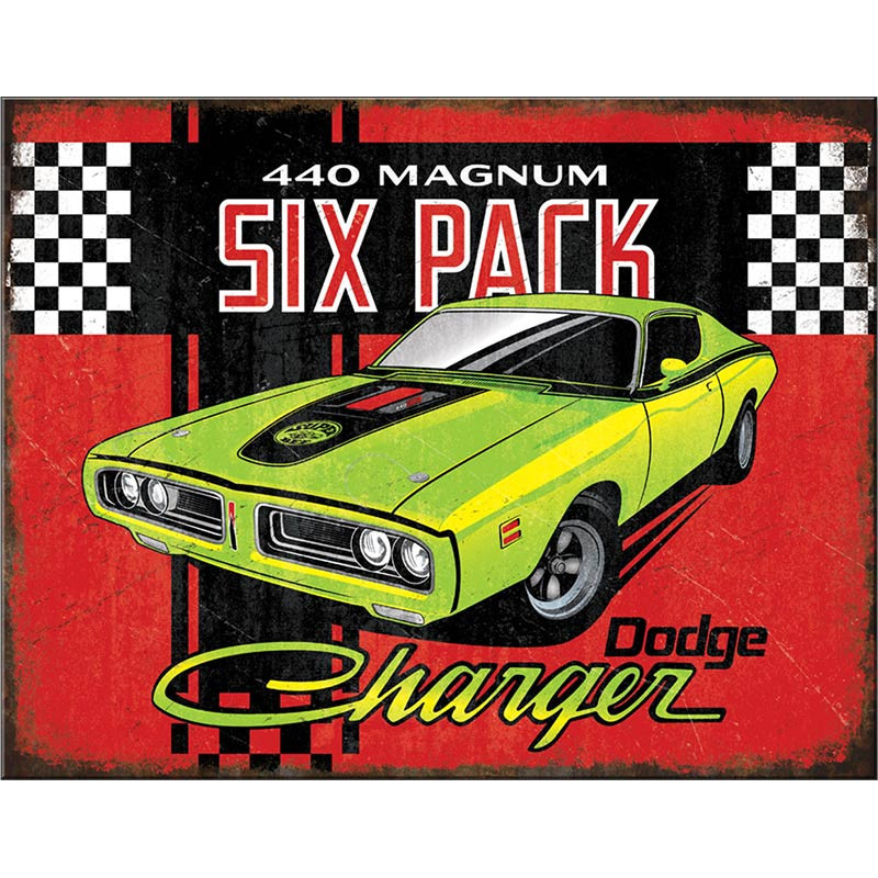 Plechová cedule Dodge Six Pack 32 cm x 40 cm