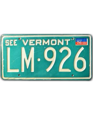 Tablica rejestracyjna USA Vermont See Green LM-926