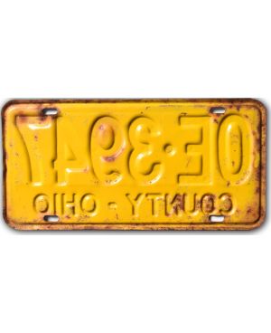 Tablica rejestracyjna USA Ohio County Yellow OE-3947