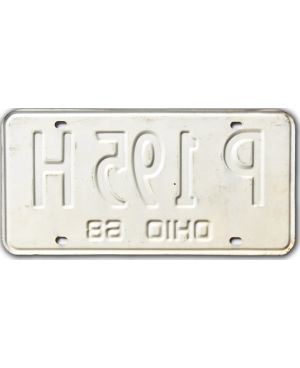 Tablica rejestracyjna USA Ohio 1968 White P 195H