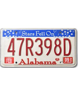 Americká SPZ Alabama Stars Fell On