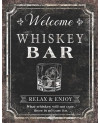 Plechová cedule Whiskey Bar 32 cm x 40 cm