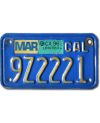 Motocyklowa Tablica Rejestracyjna USA California Blue 9Z2221