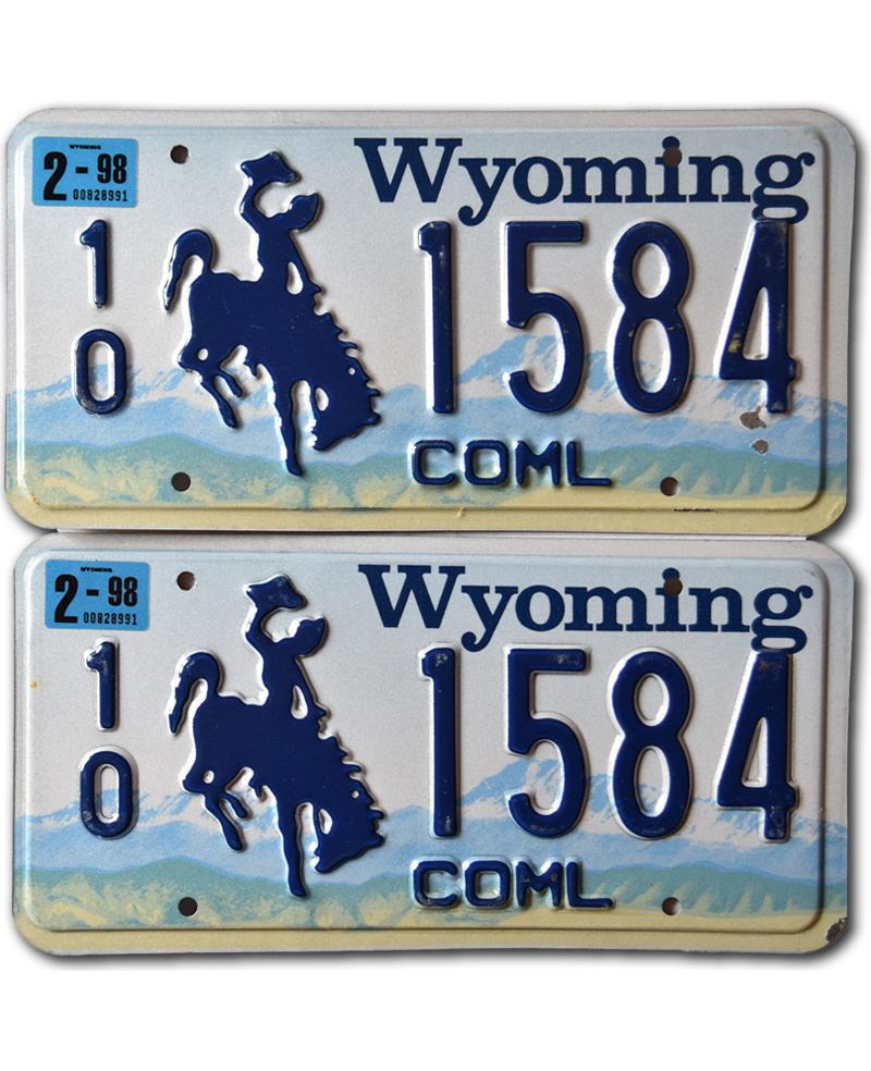 Americká SPZ Wyoming Coml 1584 pár